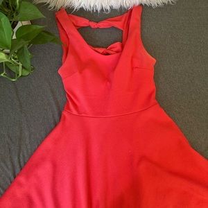 Open Back Skater Dress (Salmon)